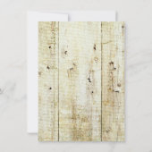 Rustic Wedding Invitations Barn Wood Kaart (Achterkant)