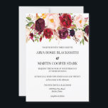 Rustic Wedding Invitations, Bourgogne, hout Kaart<br><div class="desc">Eenvoudige Rustic Wedding Invitations,  Bourgogne,  Hout. Geschikt bewerkbaar.</div>