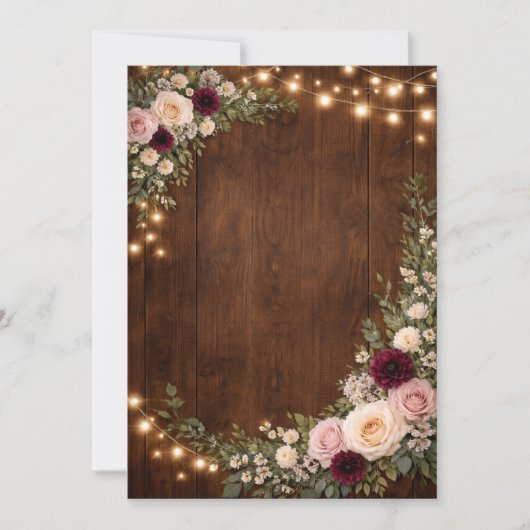 rustic wedding invitations  kaart (Voorkant)