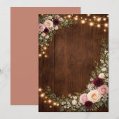 rustic wedding invitations  kaart (Voorkant / Achterkant)