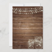 Rustic Wedding Invitations Kaart (Achterkant)