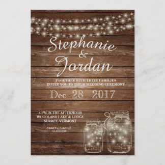 Rustic Wedding Invitations Kaart