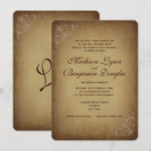  Rustic Wedding Invitations Rond Korners Kaart (Voorkant / Achterkant)
