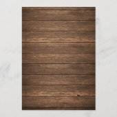 Rustic Wedding Itinerary - Wedding Welcome Letter Programmakaart (Achterkant)