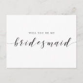 Rustic Wedding: Jij wordt mijn bruidsmeisje Uitnodiging Briefkaart (Voorkant)
