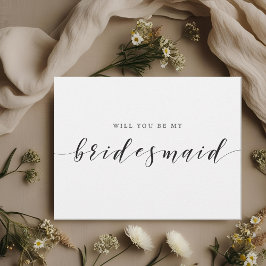 Rustic Wedding: Jij wordt mijn bruidsmeisje Uitnodiging Briefkaart