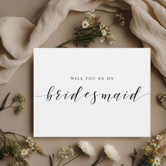Rustic Wedding: Jij wordt mijn bruidsmeisje Uitnodiging Briefkaart