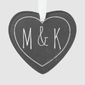 Rustic Wedding Jubileum Heart Ornament (voorkant)