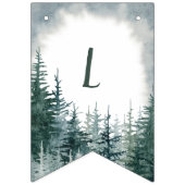 Rustic Wedding Just Married Bunting Banner (Eerste vlag)