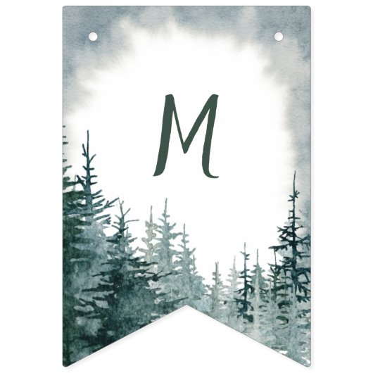 Rustic Wedding Just Married Bunting Banner (Derde vlag)