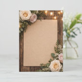 rustic wedding  kaart (Staand voorkant)