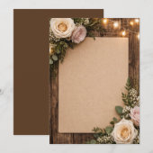 rustic wedding  kaart (Voorkant / Achterkant)