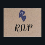 Rustic Wedding | Kraft Monogram Food Choice RSVP Briefkaart<br><div class="desc">Rustic Wedding |Papier van de soort Kraft,  gedrukt op een monogram,  een kunstontwerp . Dit is een sjabloon klaar voor u om uw eigen details aan .Matching briefpapier en ook beschikbare dag van levering toe te voegen.</div>