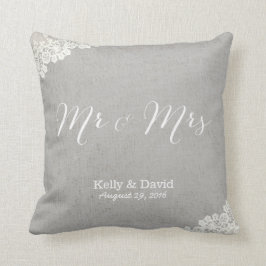 Rustic Wedding  Lace & Linen Mr & Mrs. Kussen