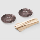 Rustic Wedding Log Lights Wedding Program Handje F Handwaaier (Niet-gemonteerd)