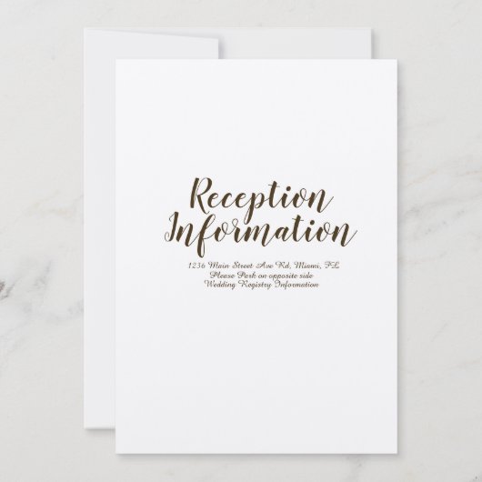 Rustic Wedding Log Rings Elegant Script Photo Kaart (Achterkant)