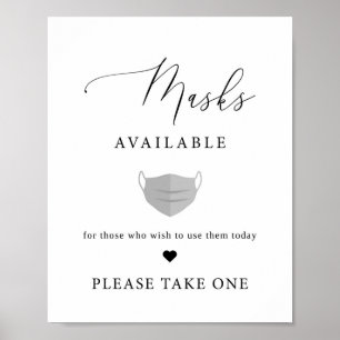 Rustic Wedding-maskers   Een maskeerteken Draag Poster