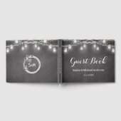 Rustic Wedding Mason Jar Black Guest Book Gastenboek (Volledig)