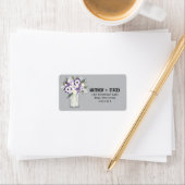 Rustic Wedding Mason Jar en Floral Etiket (Insitu)