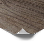 Rustic Wedding Menu Sign - Wooden look Poster (Hoek)