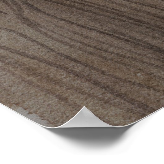 Rustic Wedding Menu Sign - Wooden look Poster (Hoek)