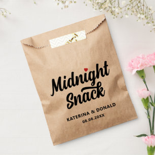 Rustic Wedding Midnight Snack Kraft Favor Bag Bedankzakje