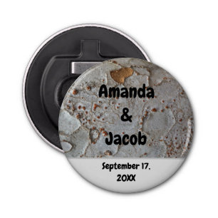 Rustic Wedding Natuur Foto Abstract Unieke Favor Button Flesopener