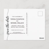 Rustic Wedding No Photo Wood Grain Texture Custom Briefkaart (Achterkant)