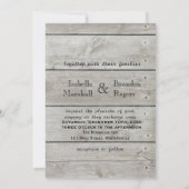 Rustic Wedding nodigt tijd uit om Champagne te Dri Kaart (Achterkant)