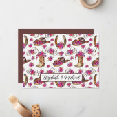 Rustic Wedding Note Card Notitiekaartje (Voorkant / Achterkant in situ)