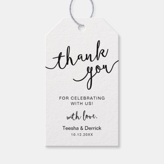 Rustic Wedding Party Thank You Cadeaulabel (Voorkant)