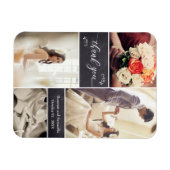Rustic Wedding Photo collage-bordblokken Magneet (Horizontaal)