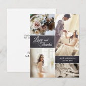 Rustic Wedding Photo Collage Love Aankondiging (Voorkant / Achterkant)