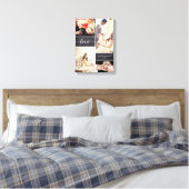 Rustic Wedding Photo Collage Love script Canvas Afdruk (Insitu (Slaapkamer))
