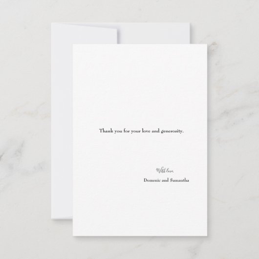 Rustic Wedding Photo collage op het bord Bedankkaart (Achterkant)