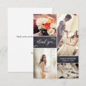 Rustic Wedding Photo collage op het bord Bedankkaart (Voorkant / Achterkant)