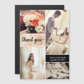 Rustic Wedding Photo collage Wood Grain Hartelijk  (Voorkant / Achterkant)