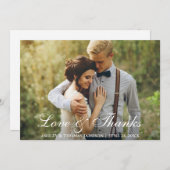 Rustic Wedding Photo Love and Bedankt (Voorkant / Achterkant)