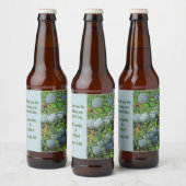 Rustic Wedding Pine Branch Berries Hartelijk dank Bier Etiket (Flessen)