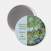 Rustic Wedding Pine Tree Berries Guest Hartelijk d Magneet (Voorkant / Achterkant)