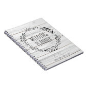 Rustic Wedding Planner Wood en Wreath Notitieboek (Rechterzijde)