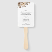 Rustic Wedding Program, Boho Woodland Handwaaier (Achterkant)
