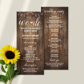 Rustic Wedding Program Programmakaart