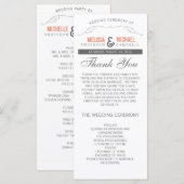 Rustic Wedding Program Programmakaart (Voorkant / Achterkant)