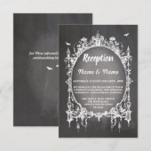 Rustic Wedding Reception Cards Gothic Lijst Informatiekaartje (Voorkant / Achterkant)