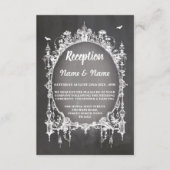 Rustic Wedding Reception Cards Gothic Lijst Informatiekaartje (Voorkant)
