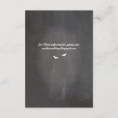 Rustic Wedding Reception Cards Gothic Lijst Informatiekaartje (Achterkant)