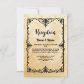 Rustic Wedding Reception Kaart Gothic Lijst (Voorkant)