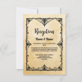 Rustic Wedding Reception Kaart Gothic Lijst