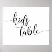 Rustic Wedding Reception Kinder Table Sign Poster (Voorkant)